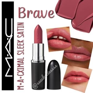 M•A•CXIMAL Sleek Satin Lipstick Brave Pink Beige Brand New in Box Authentic